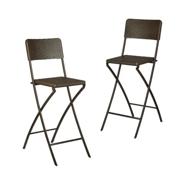 Relaxdays Set of 2 Bastian Folding Bar Stools thumbnail