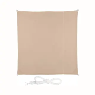 Schaduwdoek Vierkant - 2, 5 X 2, 5 M - Waterafstotend - Met Scheerlijnen - Tuin & Balkon - Beige