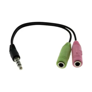 NedRo Otb Audio Kabel 2 X 3, 5 Mm Jack Plug Naar 3.5mm Stereo Jack (Ctia/Ahj) - 0, 15 Meter