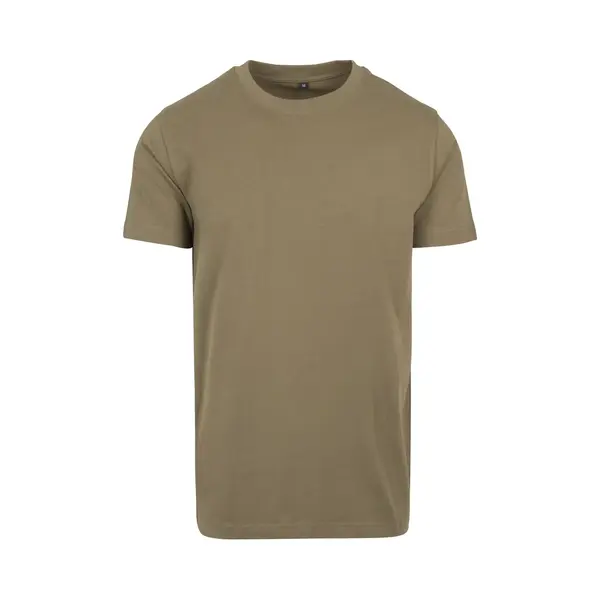 Build Your Brand Herren T-Shirt Round Neck, Männer Basic T-Shirt Mit Rundhalsausschnit, Regular Fit, Baumwolle, Olive, 4XL thumbnail