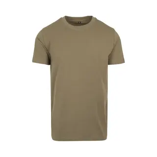Build Your Brand Herren T-Shirt Round Neck, Männer Basic T-Shirt Mit Rundhalsausschnit, Regular Fit, Baumwolle, Olive, Xxl