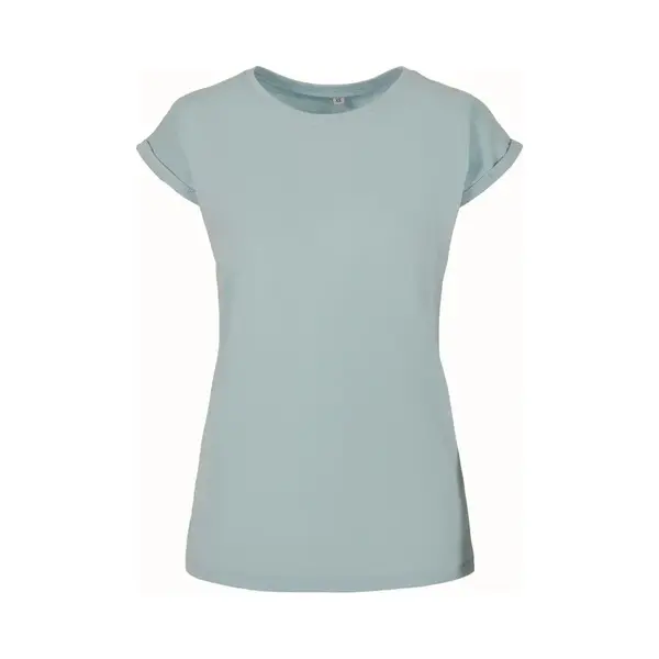 Build Your Brand Damen T-Shirt Ladies Extended Shoulder Tee, Lang Geschnittenes T-Shirt Für Frauen, Baumwolle, Ocean Blue, S thumbnail