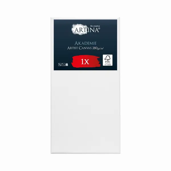 Artina Fsc® Keilrahmen Leinwand Zum Bemalen 50x100 Cm - Artina Fsc® Leinwand Bespannte Keilrahmen Leinwände Zum Malen Für Acrylfarben Canvas Weiß thumbnail