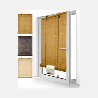 Sol Royal SolDecor B86 Rolgordijn, Bamboe, Zonder Boren, 140 X 160 Cm, Voor Ramen, Hout, Lichtbruin