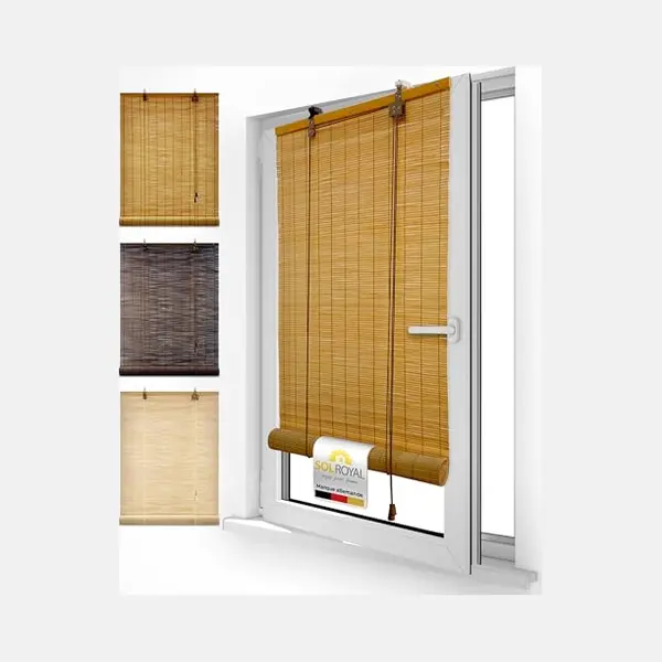 Sol Royal SolDecor B86 Rolgordijn, Bamboe, Zonder Boren, 140 X 160 Cm, Voor Ramen, Hout, Lichtbruin thumbnail
