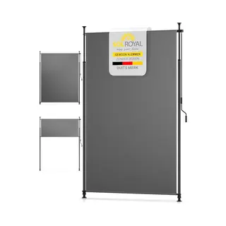 Sol Royal Balkonzonwering KM5 – Zonder Boren 150 X 310 Cm – Zichtbescherming & Zonwering Klemzonwering Verticale Zonwering Buiten Waterdicht –