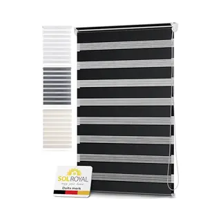 Sol Royal Doppelrollo 140 Cm Breit DL2 – Doppelrollo Klemmfix Ohne Bohren 140x150 Cm – Fensterrollo Innen Rollos Für Fenster Ohne Bohren –