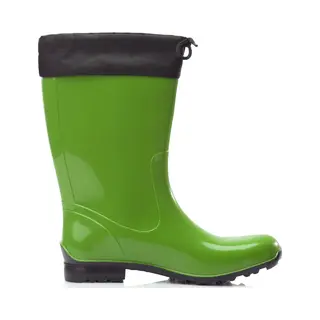 Ladeheid Dames Regenlaarzen - Rubberen Laarzen Met Manchet Waterdichte - Pvc - La-Lmg-879-Aspen - Groen/Zwart - 36