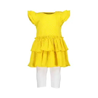 Blue Seven Mini Kids Jurkje Geel Broek Wit Maat 80