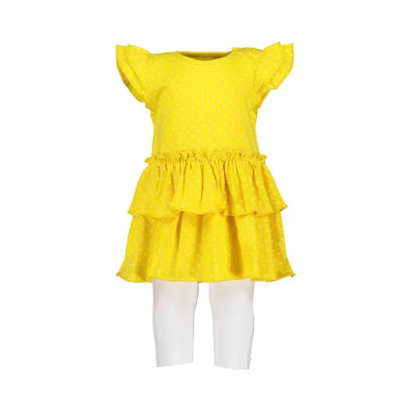 Blue Seven Mini Kids Jurkje Geel Broek Wit Maat 80 thumbnail