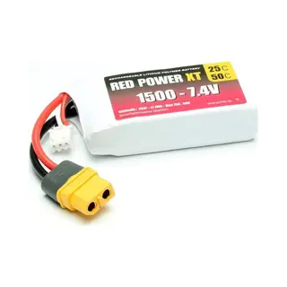 Red Power LiPo Accupack 7.4 V 1500 MAh Softcase XT60