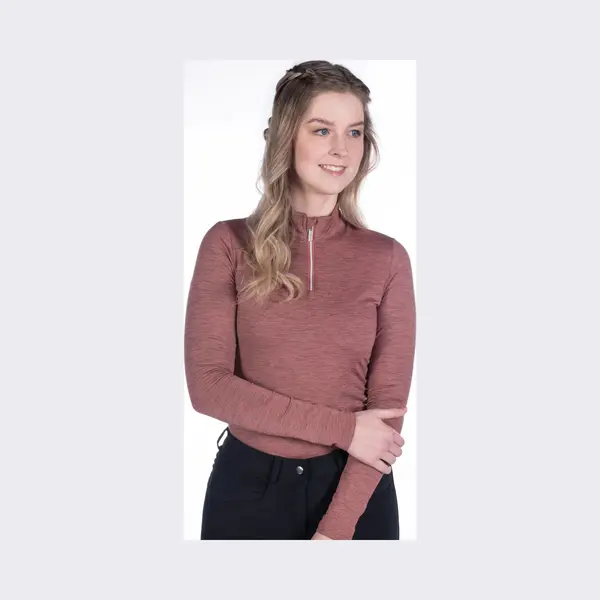 Hkm-Trainings Shirt- Lange Mouw- Maat Xl- Rose thumbnail