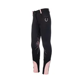 Hkm Mädchen Polly Silikon-Vollbesatz Reithose, Schwarz, 122/128