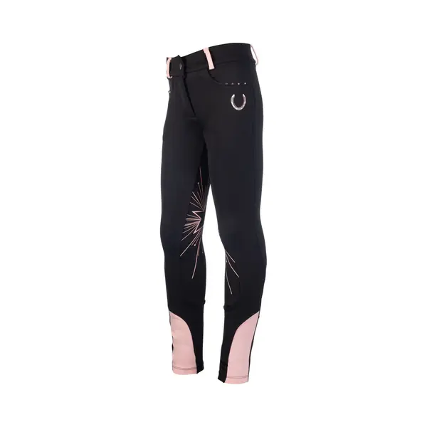 Hkm Mädchen Polly Silikon-Vollbesatz Reithose, Schwarz, 122/128 thumbnail