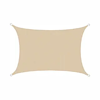 Amanka Hdpe Sonnensegel - 4 X 6m Rechteckig Beige