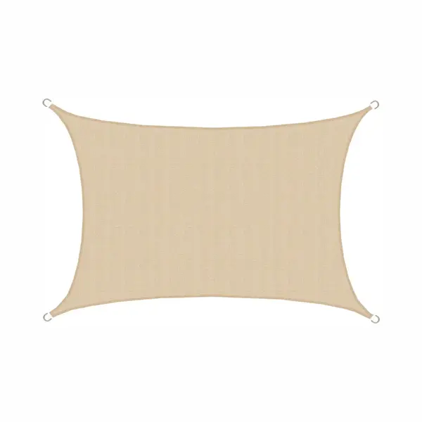 Amanka Hdpe Sonnensegel - 4 X 6m Rechteckig Beige thumbnail