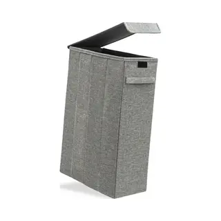 DuneDesign 50L Smalle Wasmand Met Deksel - 20x40x60 Nis Wasbox - Wasverzamelaar - Opvouwbare Badkamer Mand