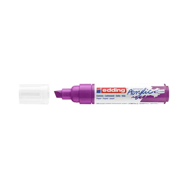 Edding 5000 Acrylic Marker Broad permanente marker Beitelvormige punt Paars 1 stuk(s) thumbnail
