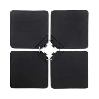 Kynast Garden - Parasoltegels 50x50x6 - 4-delige Set Vulbare Parasolvoettegels Voor Kruisvoet - Grijs (4 Stuks)