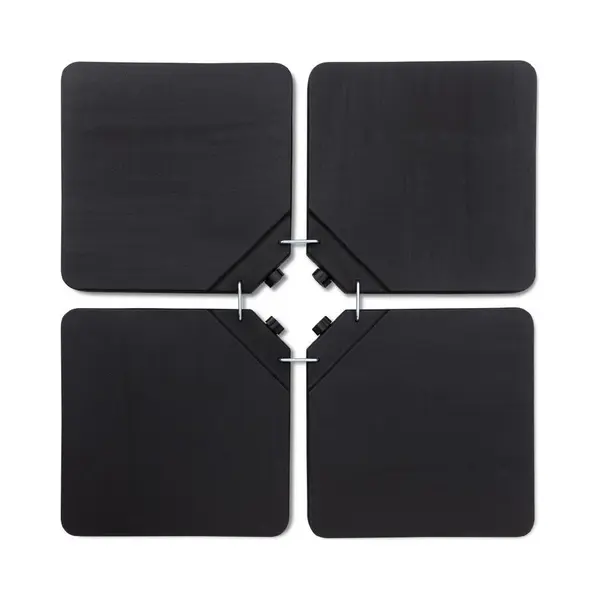 Kynast Garden - Parasoltegels 50x50x6 - 4-delige Set Vulbare Parasolvoettegels Voor Kruisvoet - Grijs (4 Stuks) thumbnail