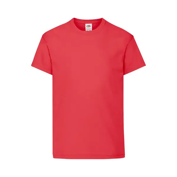 Fruit Of The Loom T-shirt Kinderen Maat 116 (5-6) 100% Katoen 5 Stuks (Rood) thumbnail