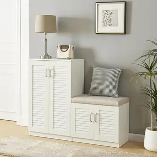 Schoenenkast Løten 97x120x36 Cm Wit [en.casa]