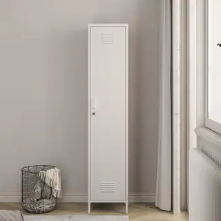 Metalen Kast Seinäjoki 180x38x38 Cm Wit [en.casa]