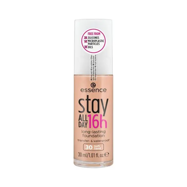 Essence stay All Day 16h langanhaltende Foundation 30 ml Flasche Creme 30 Weicher Sand thumbnail