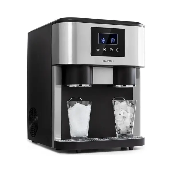 Klarstein 1.8l Small Ice Maker Machine, Counter Top Ice Machine For Home And Kitchen, Fast Operation, 15 Kg Of Crushed And Bullet Ice, Touch Controls, thumbnail
