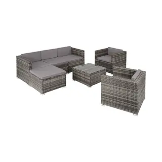 TecTake 404785 tuinbeubelset Grijs