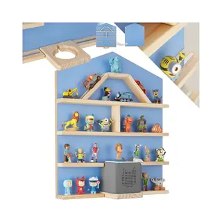 Tectake® Houten Wandrek - Plank Met Magneetstrips Voor Wandmontage - Wandplank Voor Kinderkamers - Opberger - Compatibel Met Tonies En Toniebox -