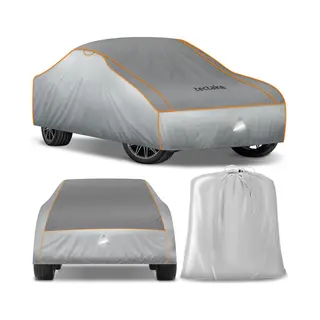Tectake Car Cover Franz L (483 X 178 X 120 Cm) - Grey | Size, 483 X 178 X 120 Cm