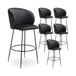 Tectake® Samt Hocker Hoch, Barhocker Mit Lehne, Küchenhocker, Barstuhl, Barmöbel, Barstühle Set Oder Bistrostuhl, Tresenhocker, Esszimmerstühle,
