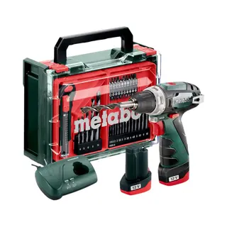 Metabo Powermaxx Bs - 12 V Accu Boorschroevendraaier - 2x 2, 0 Ah Li-Power Accu's En 41 Accessoires (2 Stuks)