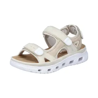 Rieker, Vrouwen, Sandalen, Bequeme Sandalen Mit Klettverschluss In Beige, Beige, (37)
