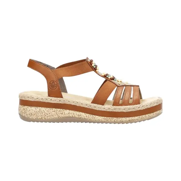 Rieker Dollaro Elastische Sandalen, Bruin, 39 Eu thumbnail
