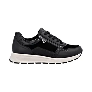 Remonte Damen Low-Top Sneaker D0700, Frauen Halbschuhe, lose Einlage, wasserabweisend, remonteTEX, Freizeit, sportlich, straßenschuhe, schwarz (02),