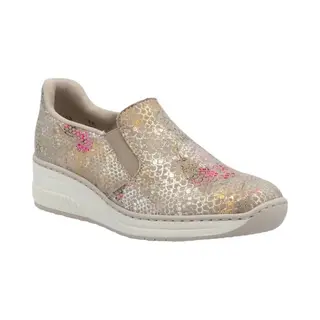 Rieker Ready 2 Gb 48761 Shimmer Suede Slip-on Schoenen, Neutraal, Meerkleurig, 39 Eu