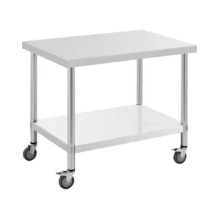 Royal Catering Rcat-100/70-W Werktafel 70 X 100 Cm - Draagvermogen 155 Kg - Werkblad Voor Werkplaats En Keuken