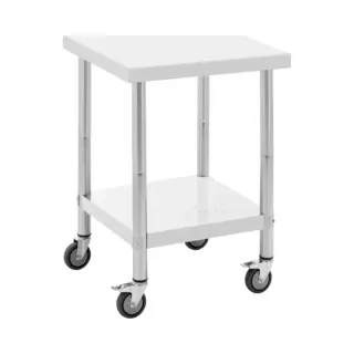Royal Catering Arbeitstisch 60 X 60 Cm Rollbarer Edelstahltisch Gastrotisch Edelstahl 120 Kg, Verschiedene Größen