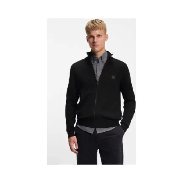 BOSSvoor Mannen. 50543692 Kanozip Jas Zwart (Xl), Casual, Katoen thumbnail