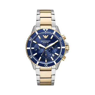Emporio Armani - Heren Horloge - Zilverkleurig Met Band