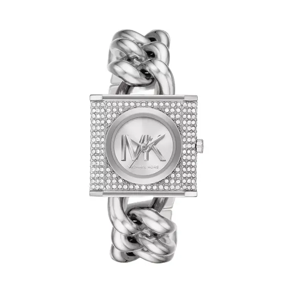 Michael Kors MK4718 Chain Lock Stainless Steel Watch Ladies Watch thumbnail