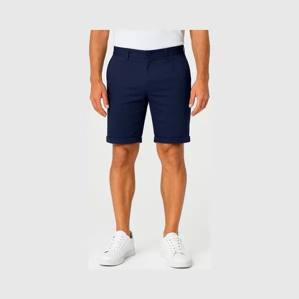 Smith & Solo Korte Broek Heren - Chino Shorts Heren - Katoen Marineblauw 31 thumbnail