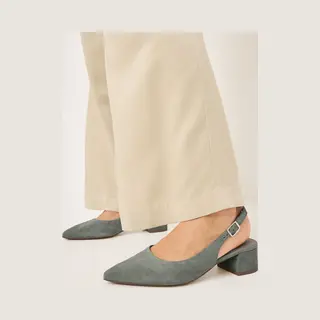Tamaris Leather sling pumps Unisex Taupe