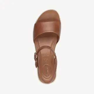 Tamaris Leather Heeled sandal Unisex Weiß, Silber