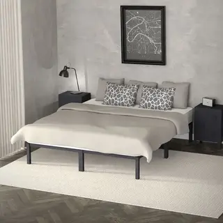 Ml Design modern living Ml-Design Metalen Bed 160x200 Cm Op Stalen Frame Met Lattenbodem, Antraciet, Metalen Bedframe, Robuust, Eenvoudige Montage, bed Voor Tienerslaapkamers