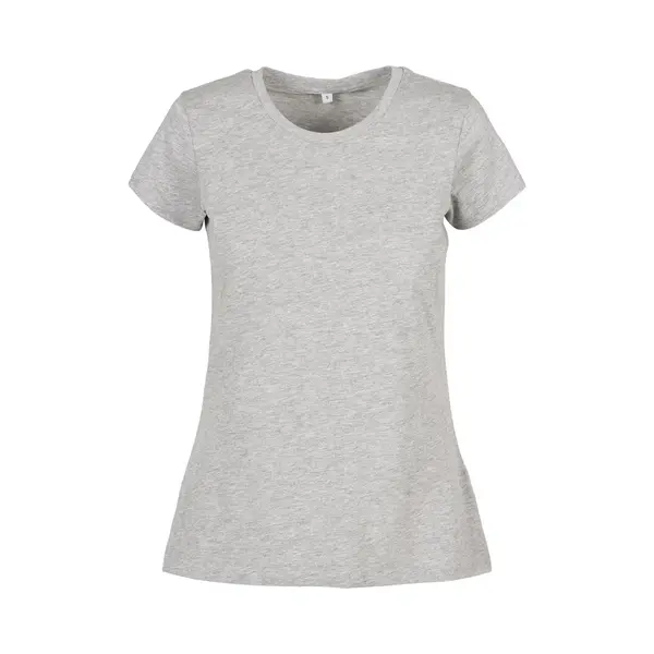 Build Your Brand Damen Basic Tee – Figurbetontes Baumwoll T-Shirt Mit Rundhalsausschnitt & Kurzen Ärmeln, Ideal Für Alltag, Freizeit & Veredelung, thumbnail