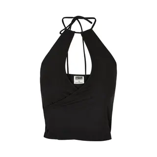 Urban Classics Wrap Halternek Dames Top - Zwart - M