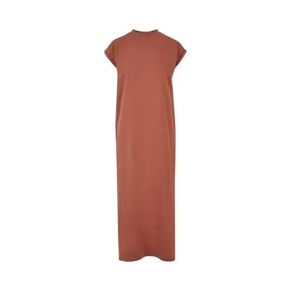Urban Classics - Long Extended Shoulder Lange Jurk - M - Oranje thumbnail